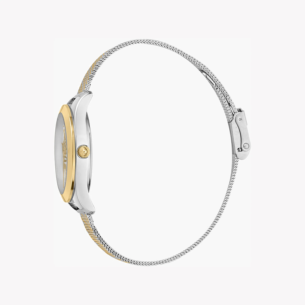 JUST CAVALLI Women's Watch with Silver & Gold Stainless Steel Case and Silver & Gold Stainless Steel Band