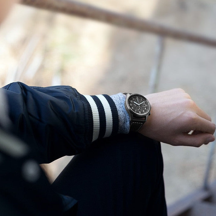 CITIZEN Eco-Drive CA0627-09H - BOLD PERFORMANCE MEN'S WATCH with Black Leather & Chronograph Features