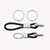 ZINK Keychain - Silver & Black - Stainless Steel & Leather | ZJKC010B
