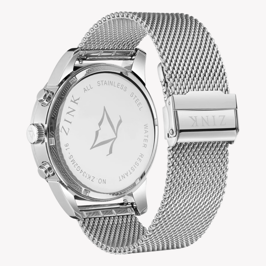 ZINK Men's Silver Stainless Steel Chronograph Watch | ZK134G2MS-16