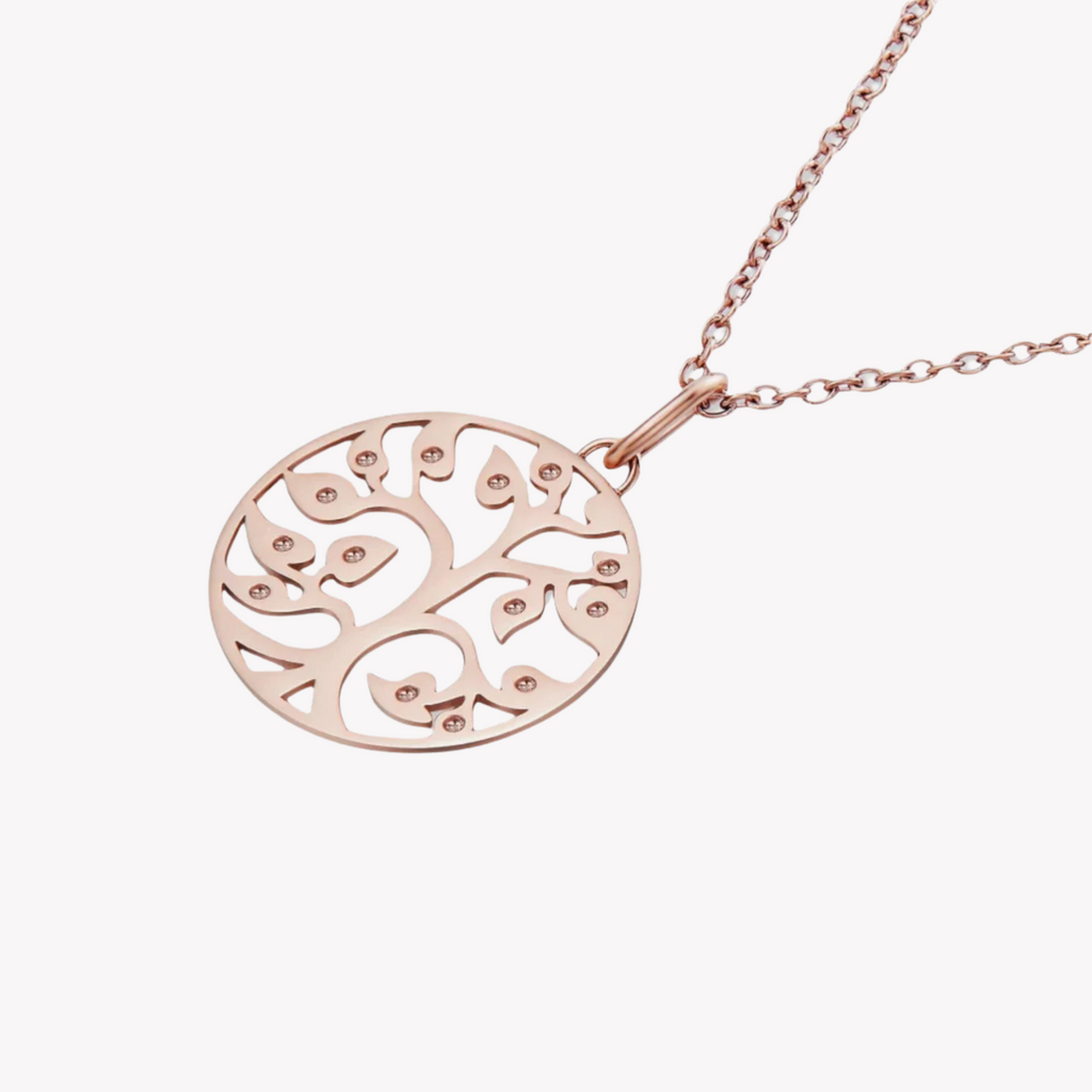 ZINK Women's Rose Gold Stainless Steel Necklace | ZFNL003RGS