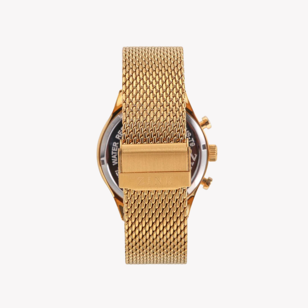 ZINK Men's Gold Stainless Steel Analog Watch | ZK127G2MS-T9