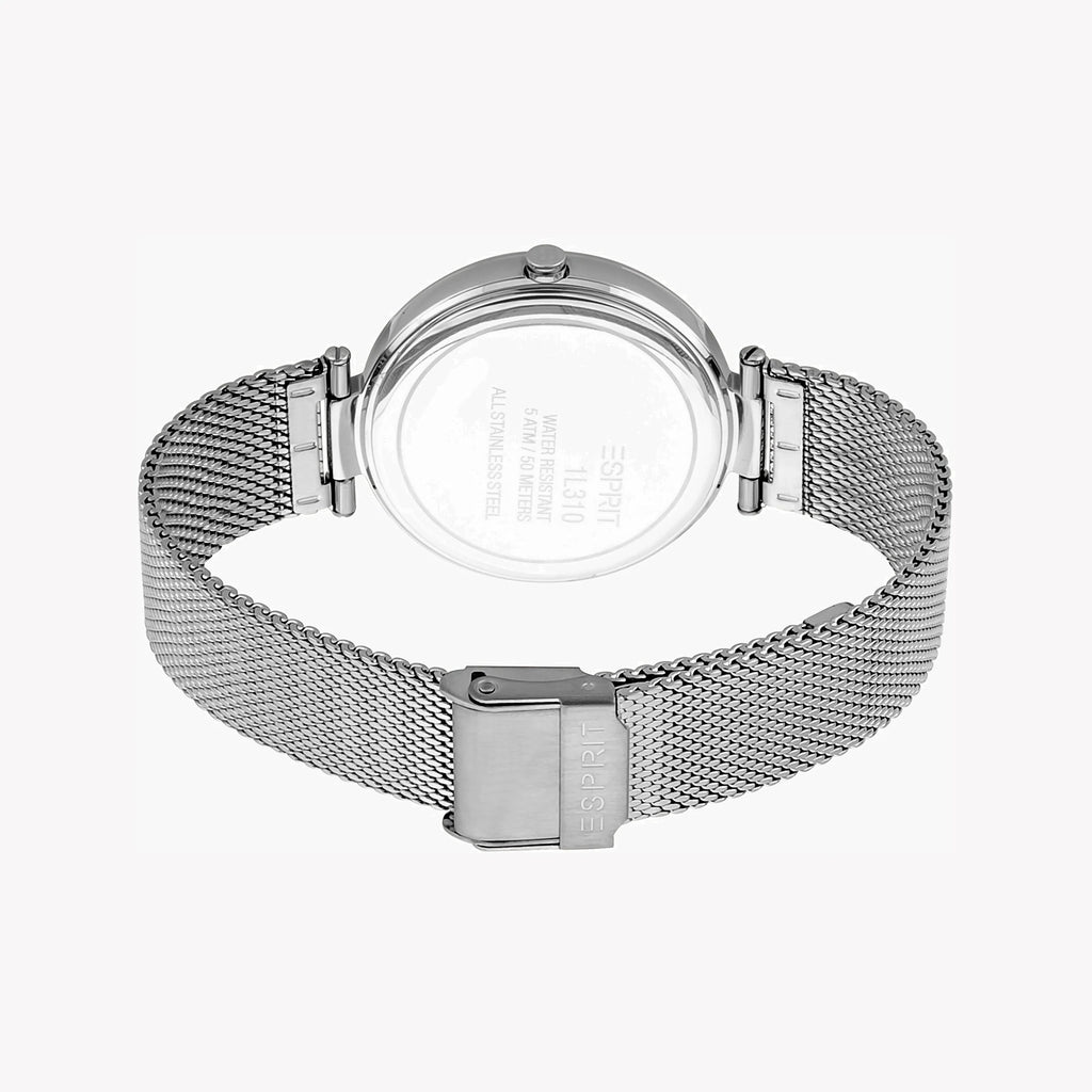 ESPRIT Women's Watch with Silver Stainless Steel Case and Silver Stainless Steel Band
