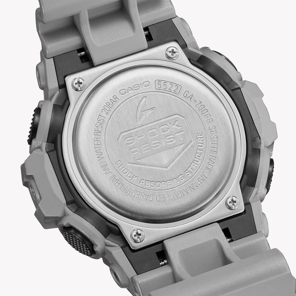 CASIO G-SHOCK GA-700FF-8ADR MEN'S ADVENTURE - STYLISH GRAY RESIN TIMEPIECE