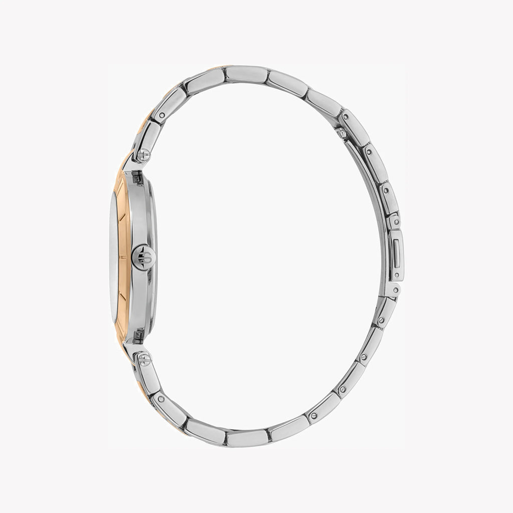 ESPRIT Women's Watch with Silver Stainless Steel Case and Silver & Rose Gold Stainless Steel Band