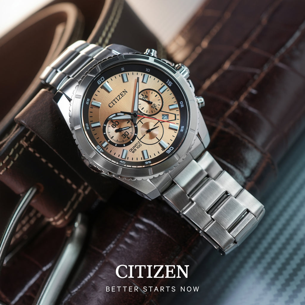 CITIZEN AN8200-50X - DYNAMIC CHRONOGRAPH: ELEGANT STAINLESS STEEL TIMEPIECE FOR MEN