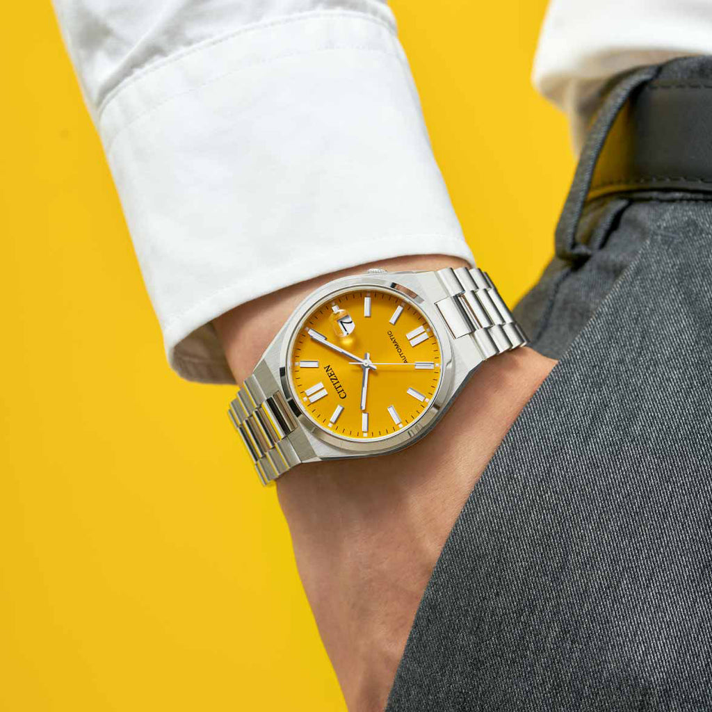 CITIZEN NJ0150-81Z - BOLD PERFORMANCE WITH YELLOW DIAL & STAINLESS STEEL STRAP