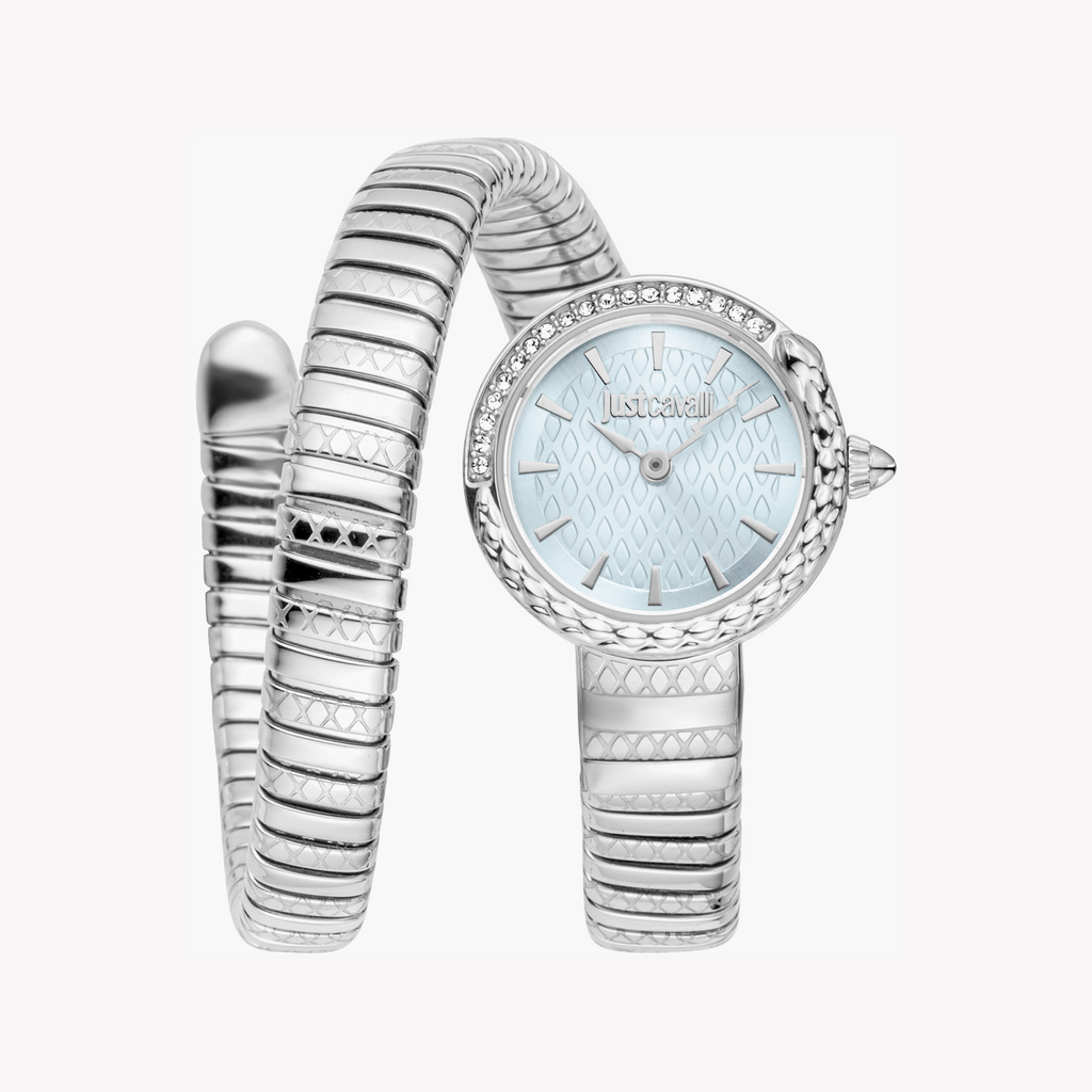 JUST CAVALLI JC1L301M0015 - STYLISH LIGHT BLUE DIAL WOMEN'S WATCH FOR BOLD ELEGANCE