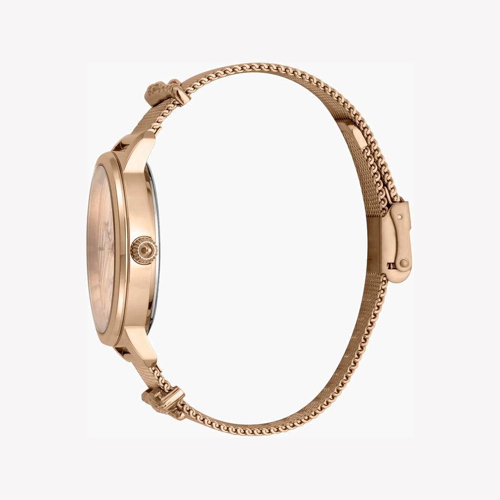 JUST CAVALLI Women's Watch with Rose Gold Stainless Steel Case and Rose Gold Stainless Steel Band