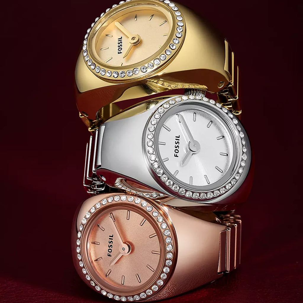 Watch Ring Two-Hand Gold-Tone Stainless Steel ES5319