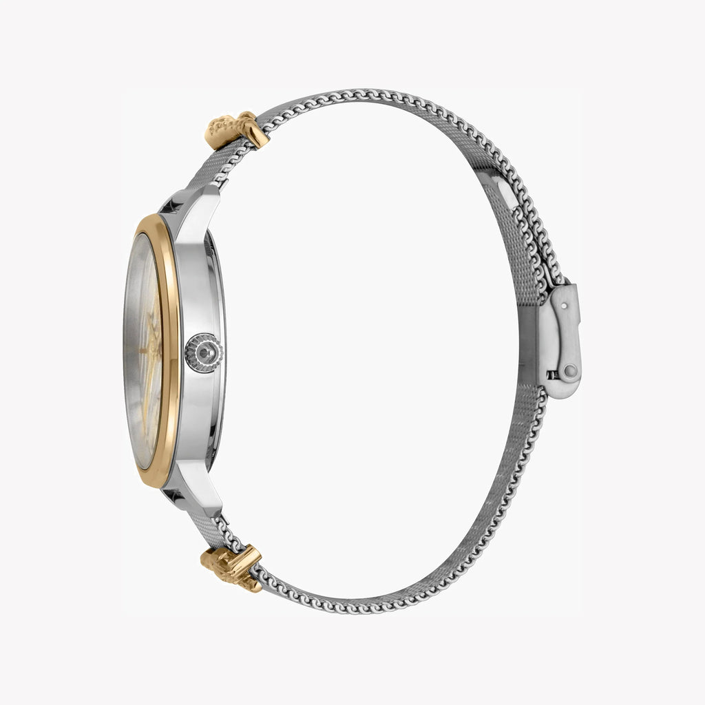 JUST CAVALLI Women's Watch with Silver Stainless Steel Case and Silver Stainless Steel Band