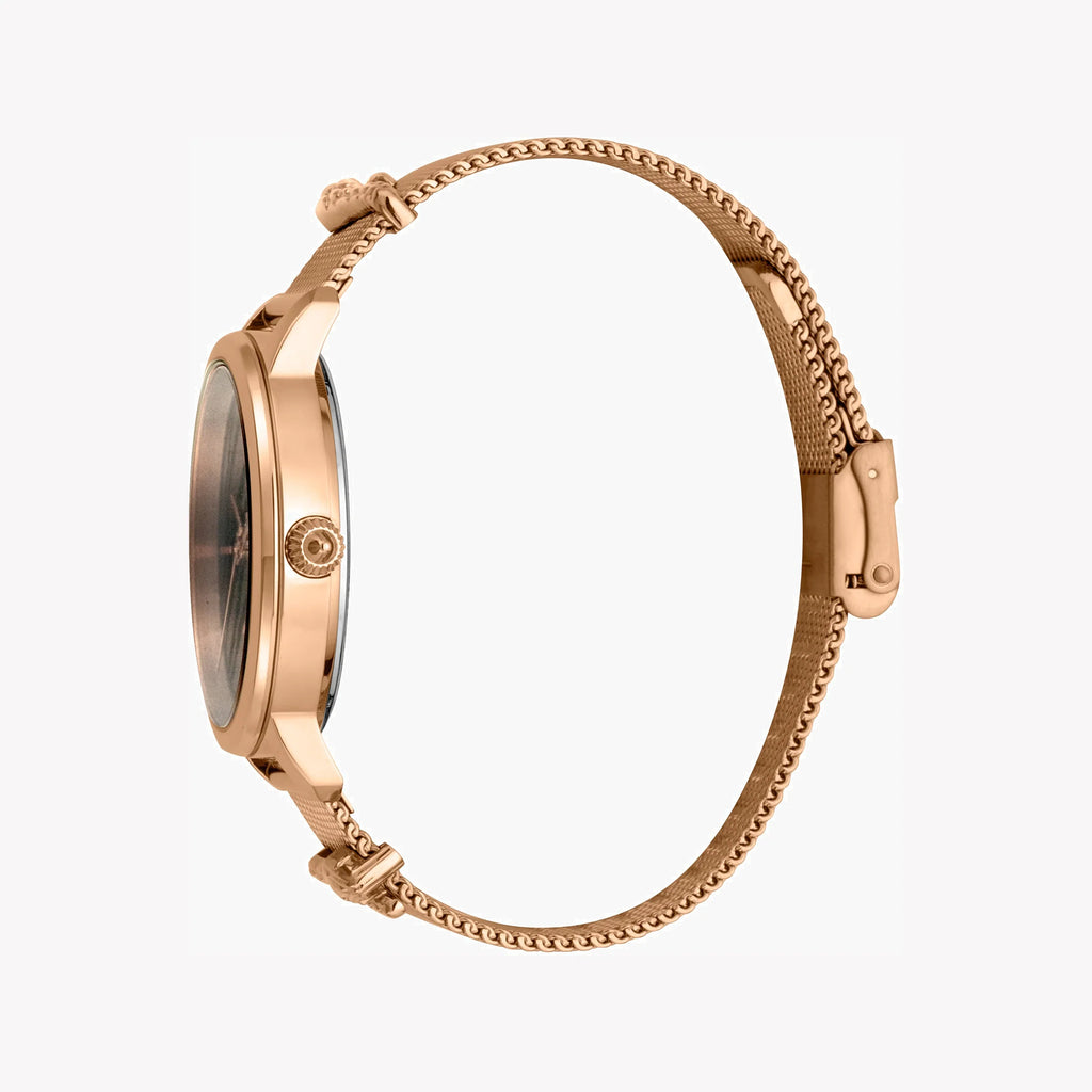 JUST CAVALLI Women's Watch with Rose Gold Stainless Steel Case and Rose Gold Stainless Steel Band