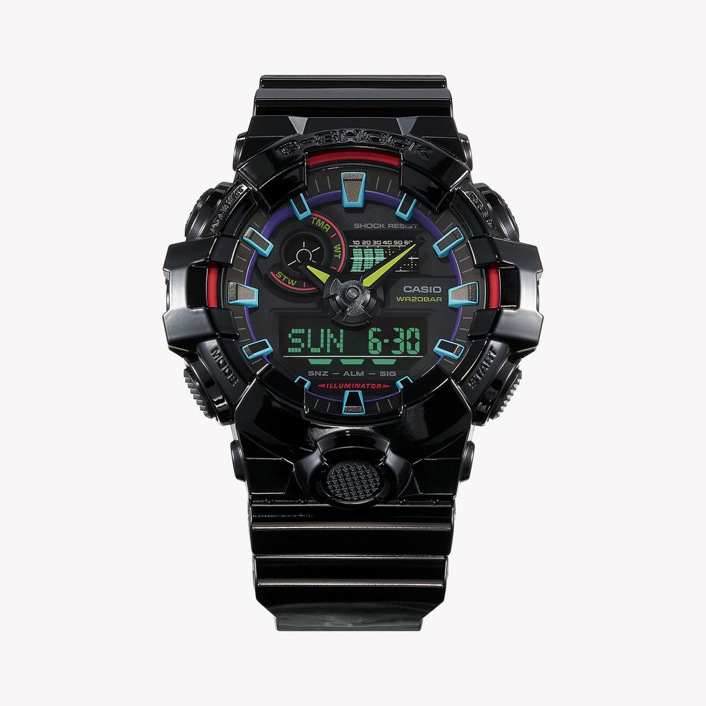 CASIO G-SHOCK GA-700RGB-1ADR BOLD ADVENTURE - MEN'S STRIKING STYLE & RESILIENT FUNCTIONALITY