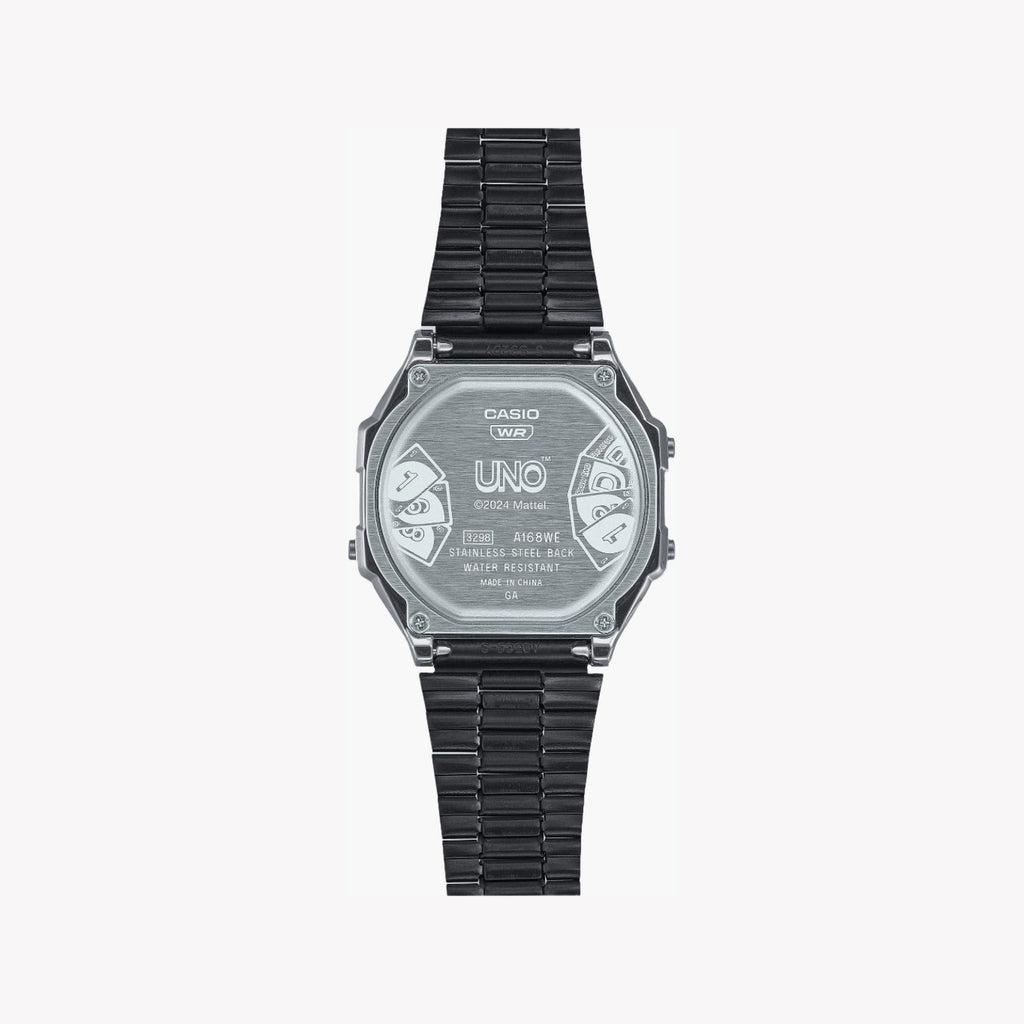 CASIO A168WEUC-1ADR ELEGANT ADVENTURER - STYLISH DIGITAL TIMEPIECE WITH GRAY RESIN CASE