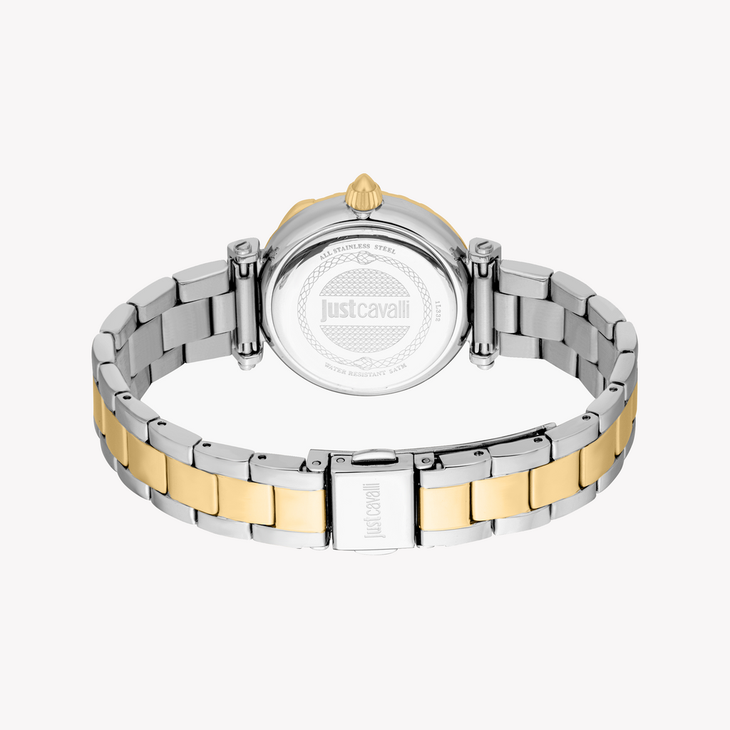 JUST CAVALLI JC1L332M0075 - ELEGANT MOTHER OF PEARL DIAL TWO-TONE STAINLESS STEEL WOMEN'S WATCH