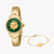 JUST CAVALLI JC1L334M0065 - STUNNING GOLD & GREEN WOMEN'S STATEMENT WATCH