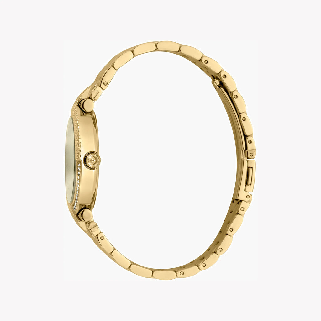 JUST CAVALLI Women's Watch with Gold Stainless Steel Case and Gold Stainless Steel Band