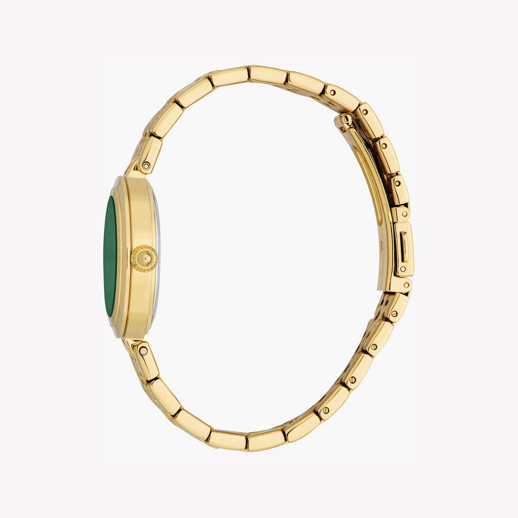 JUST CAVALLI JC1L314M0065 - BOLD GOLD GLAMOUR Women's Watch with Gold Stainless Steel Band and Dark Green Dial