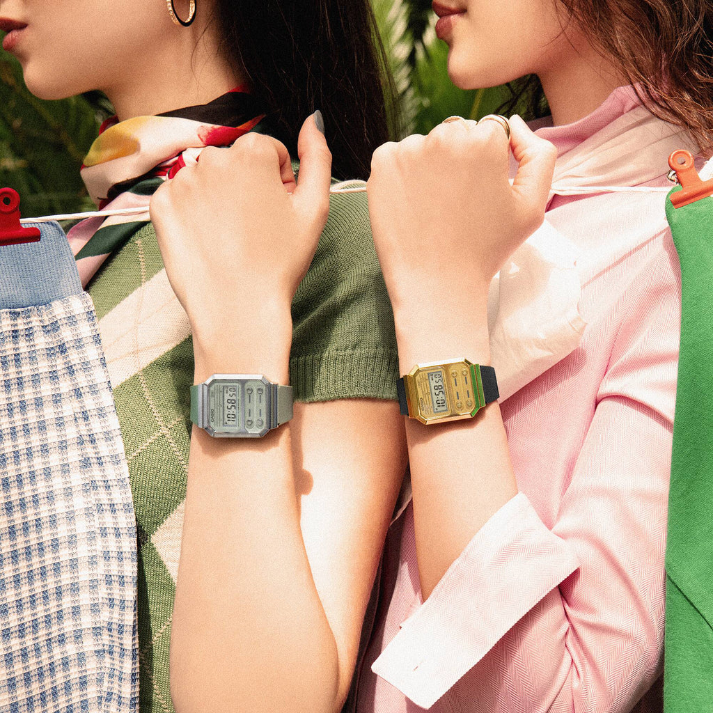 CASIO A100WEF-3ADF VINTAGE GREEN - STYLISH SPORT DIGITAL WATCH with durable resin band and practical features