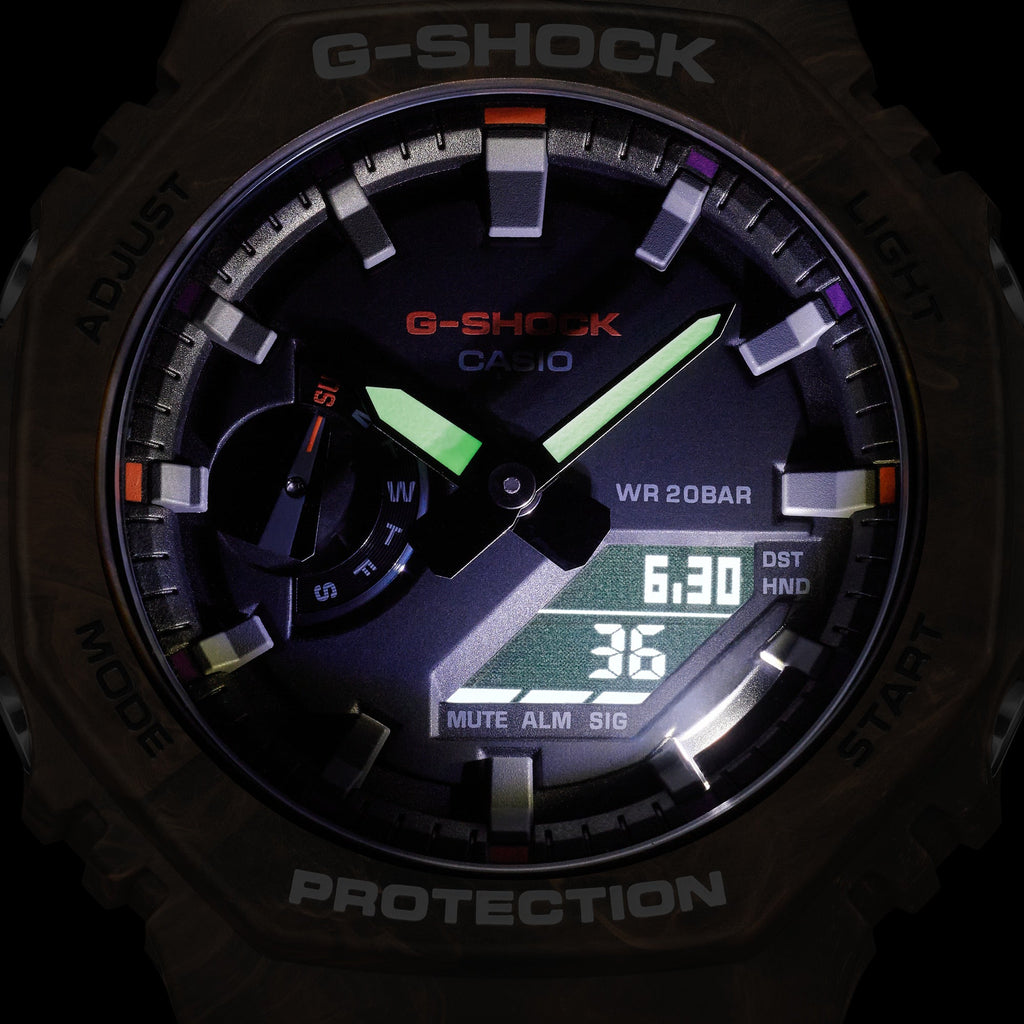 CASIO G-SHOCK GA-2100SU-1ADR OAK COMPACT - BOLD BLACK ADVENTURE MEN'S WATCH