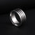 ZINK Men's Silver & Black Stainless Steel & Tungsten Ring | ZJRG003SPB