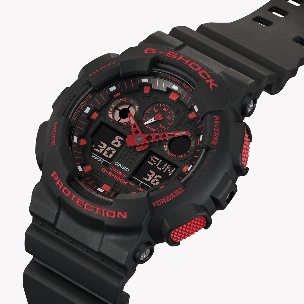 CASIO G-SHOCK GA-100BNR-1ADR - ADVENTURER'S PRIDE MEN'S WATCH WITH STRIKING BLACK AESTHETIC