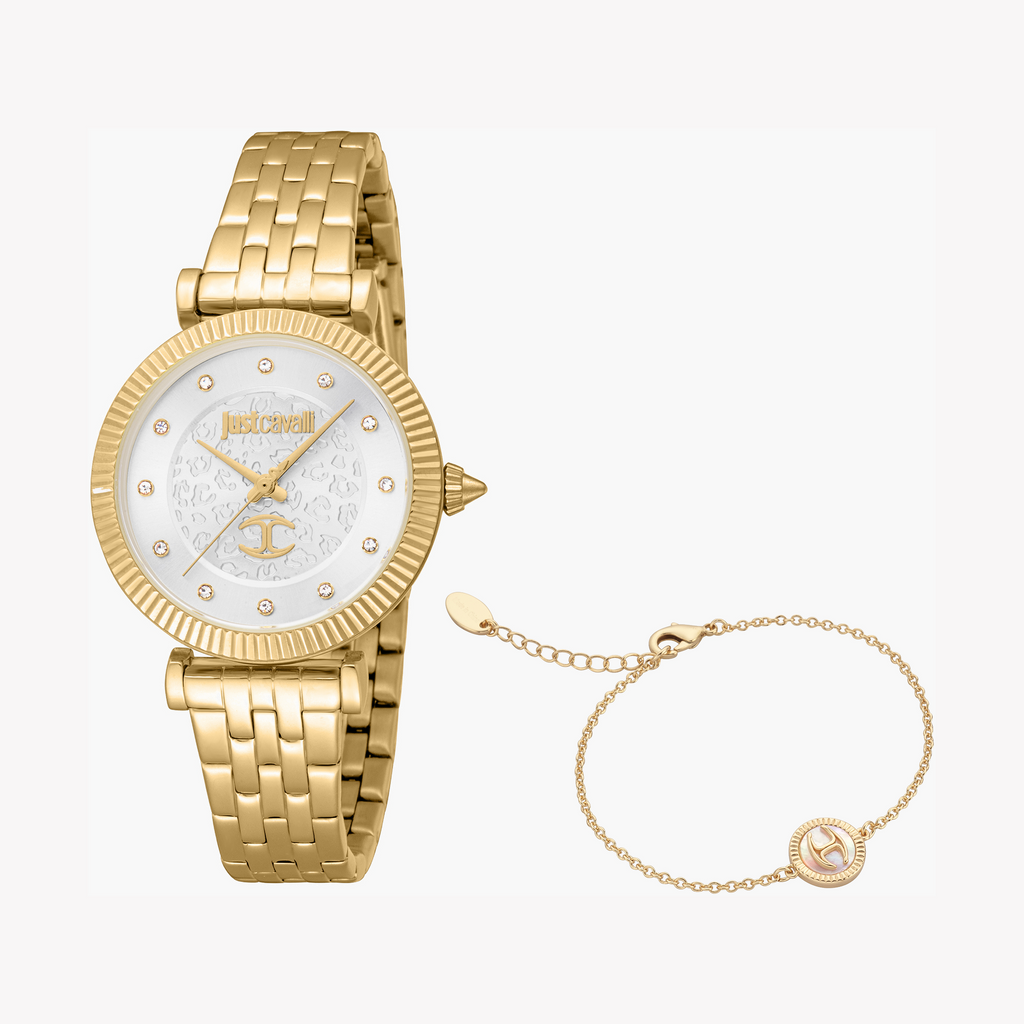JUST CAVALLI JC1L266M0025 GOLDEN WHIMSY - STYLISH WOMEN'S WATCH WITH SILVER DIAL