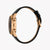 ESPRIT MEN'S TIMEPIECE - ELEGANT BLACK LEATHER & ROSE GOLD ROUND WATCH