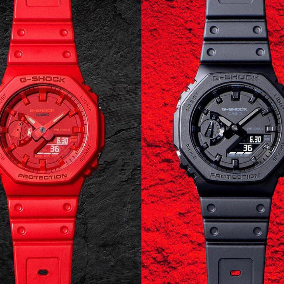 CASIO G-SHOCK GA-2100-4ADR OAK - DYNAMIC RED SPORTY ELEGANCE Men's Watch