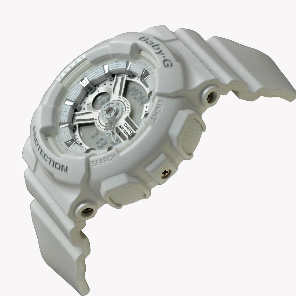 BA-110-7A3DR BABY-G WHITE SPORTY ELEGANCE - WOMEN'S TIMEPIECE FOR MODERN ADVENTURES