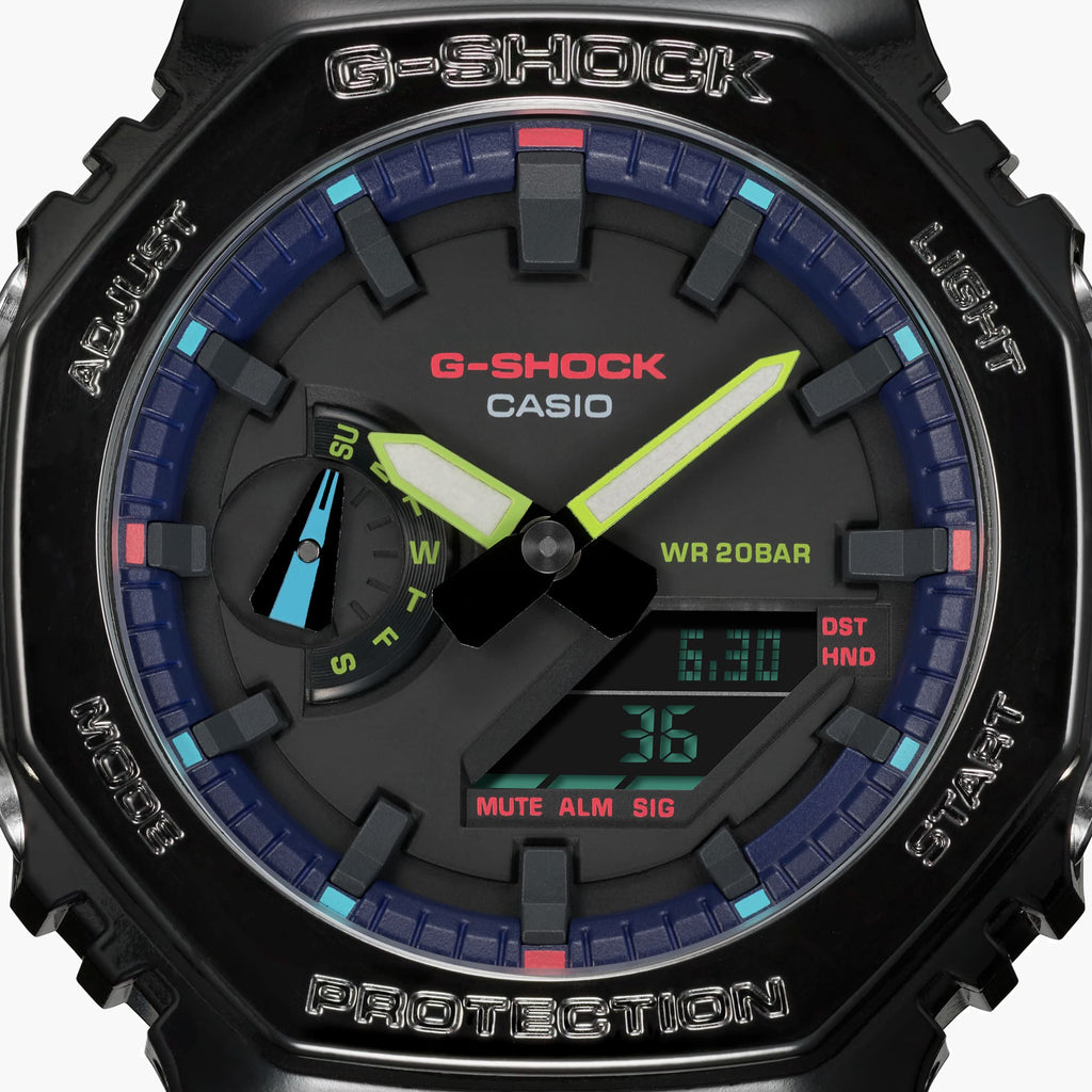 CASIO G-SHOCK GA-2100RGB-1ADR BLACK ADVENTURE - MEN'S STYLISH & RESILIENT TIMEPIECE