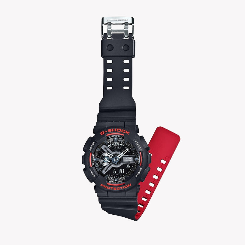 CASIO G-SHOCK GA-110HR-1ADR - BOLD BLACK ADVENTURER MEN'S WATCH