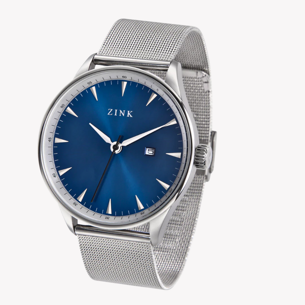 ZINK Men's Stainless Steel Blue Dial Watch | ZK127G1MS-46