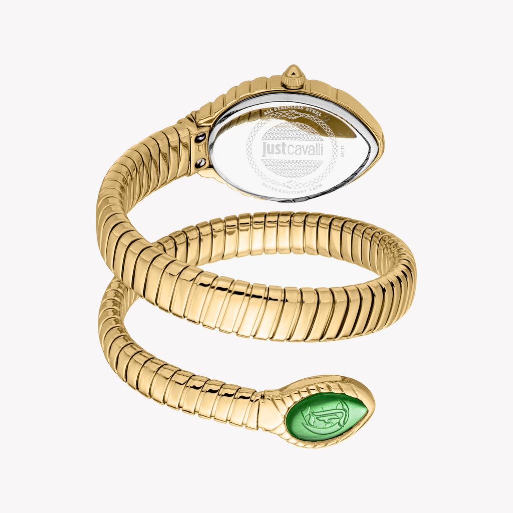 JUST CAVALLI JC1L322M0035 - BOLD GLAMOUR UNISEX WATCH WITH GOLD & DARK GREEN DIAL