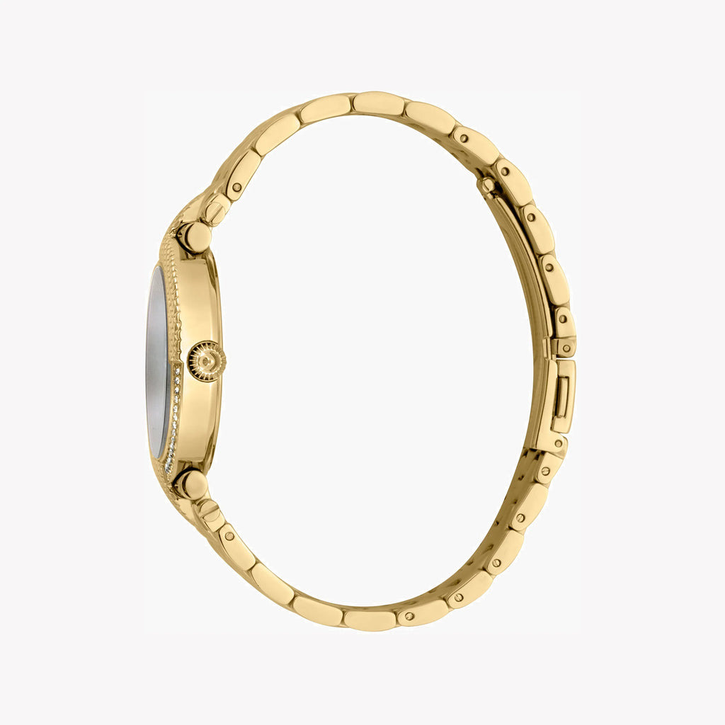 JUST CAVALLI Women's Watch with Gold Stainless Steel Case and Gold Stainless Steel Band