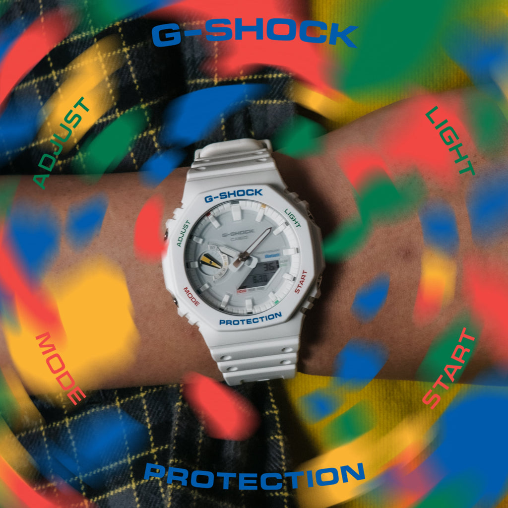 CASIO G-SHOCK GA-B2100FC-7ADR - VIBRANT ADVENTURER MEN'S WATCH with White Resin Band and Rugged Style