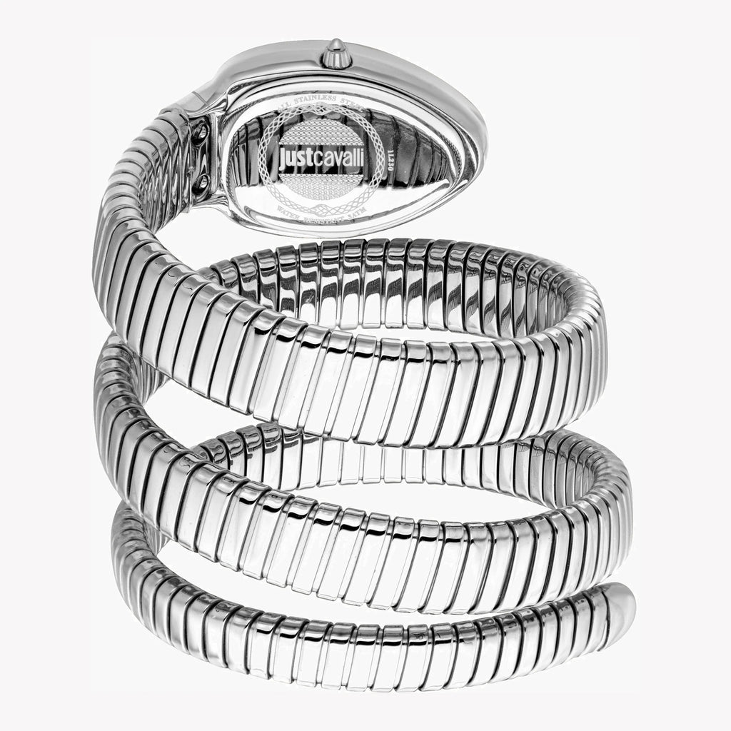 JUST CAVALLI Women's Watch with Silver Stainless Steel Case and Silver Stainless Steel Band