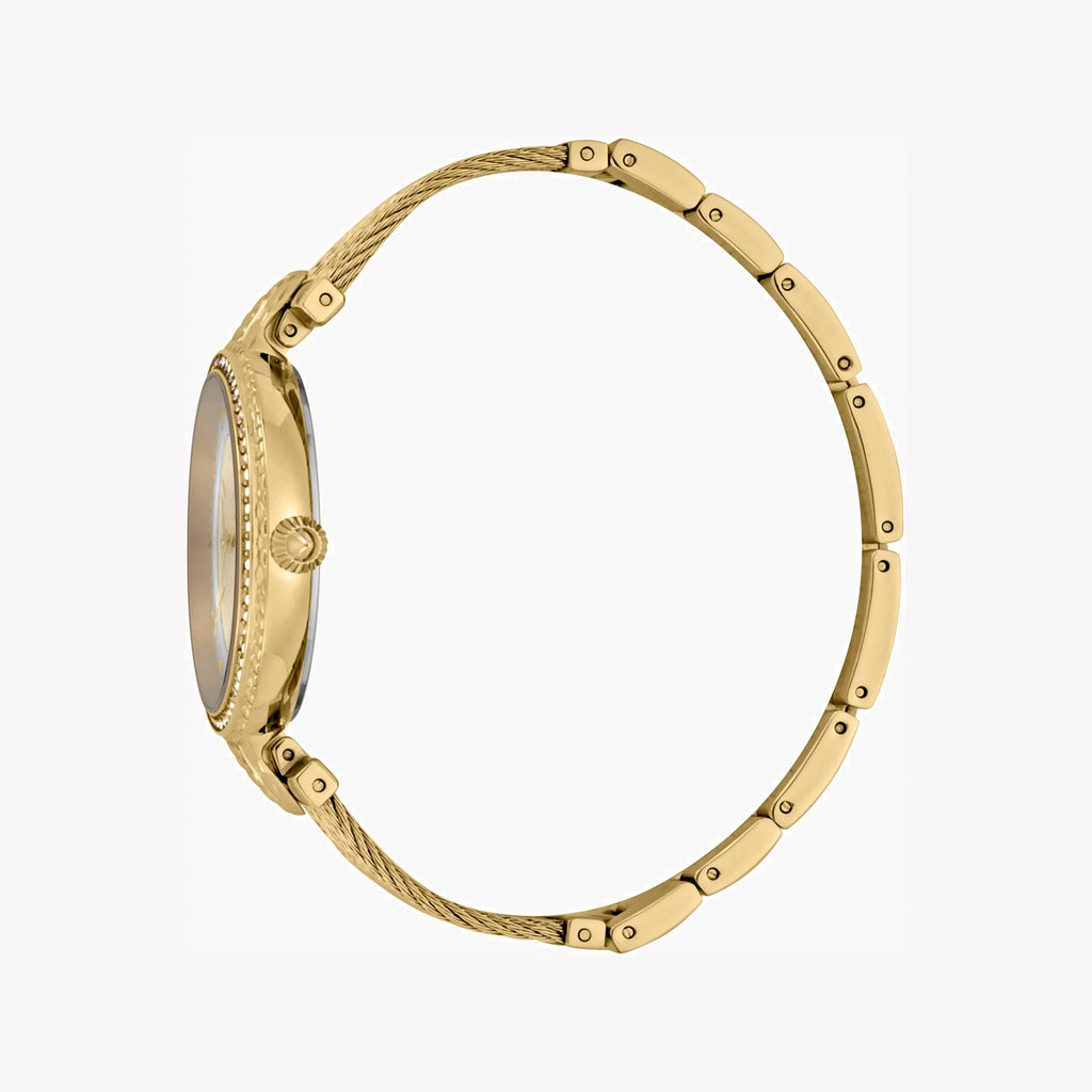 JUST CAVALLI Women's Watch with Gold Stainless Steel Case and Gold Stainless Steel Band
