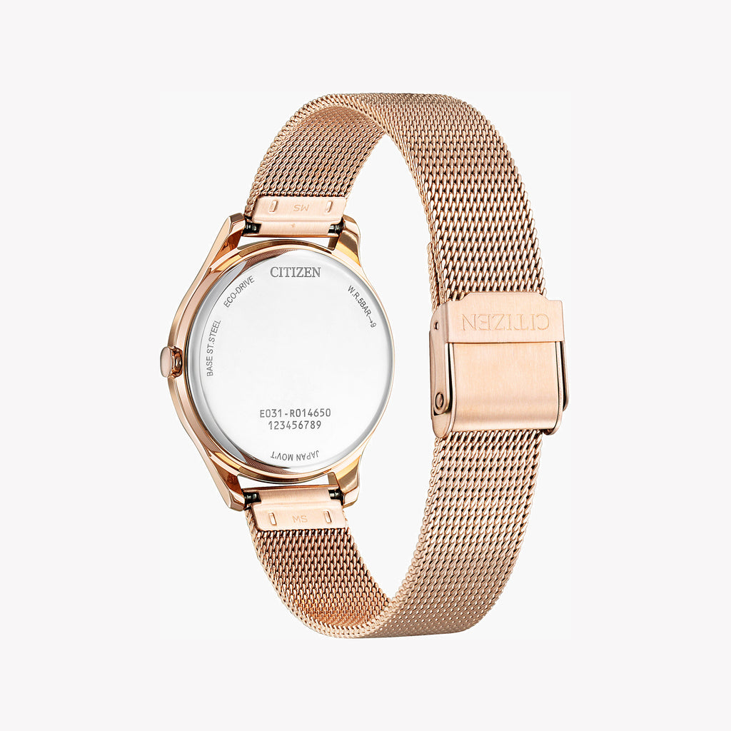 CITIZEN EM0508-80Y - ELEGANT CHARM & FUNCTIONALITY - Women's Rose Gold Eco-Drive Watch