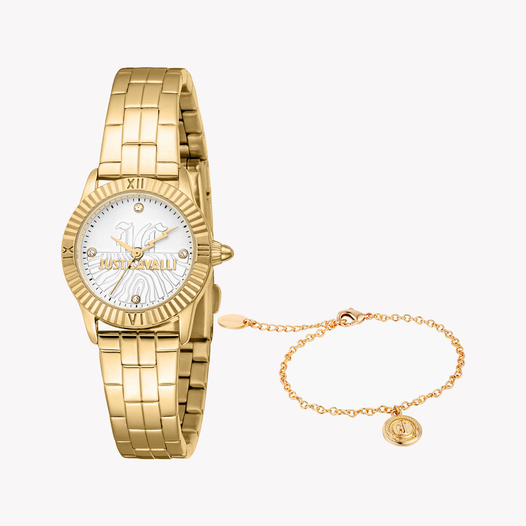 JUST CAVALLI JC1L328M0055 - BOLDLY ELEGANT WOMEN'S WATCH WITH GOLD ACCENTS