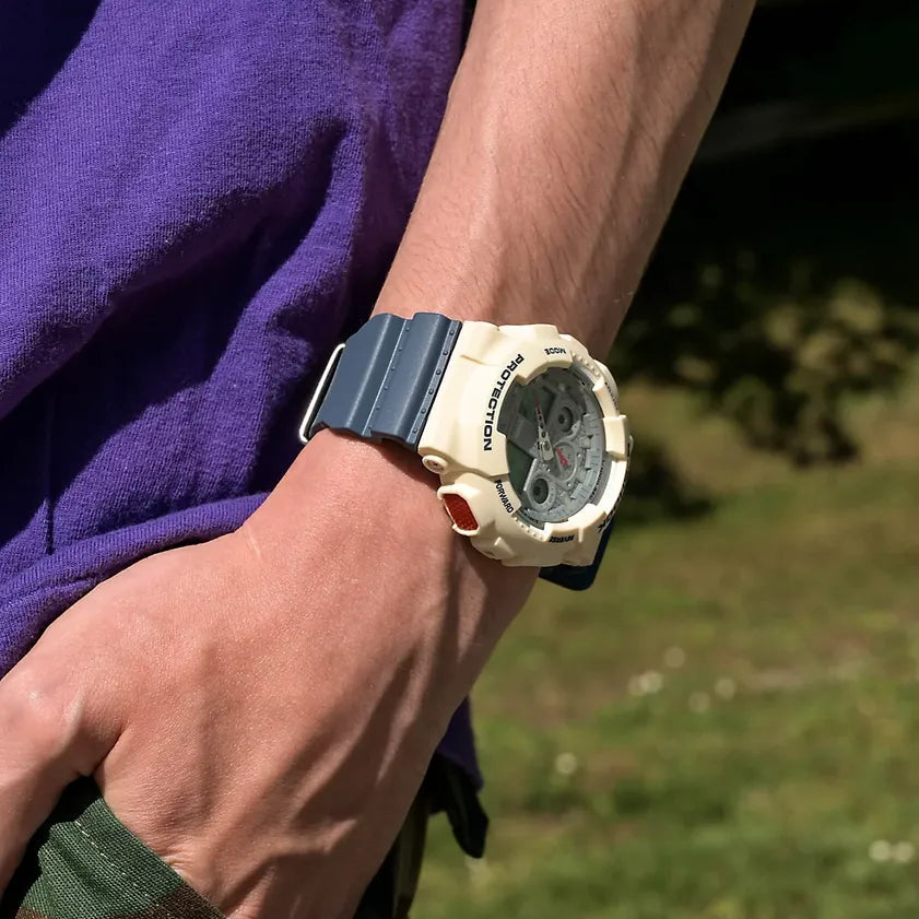 CASIO G-SHOCK GA-100PC-7A2DR - ADVENTURE-READY ELEGANCE MEN'S WATCH with White Resin and Digital Dial