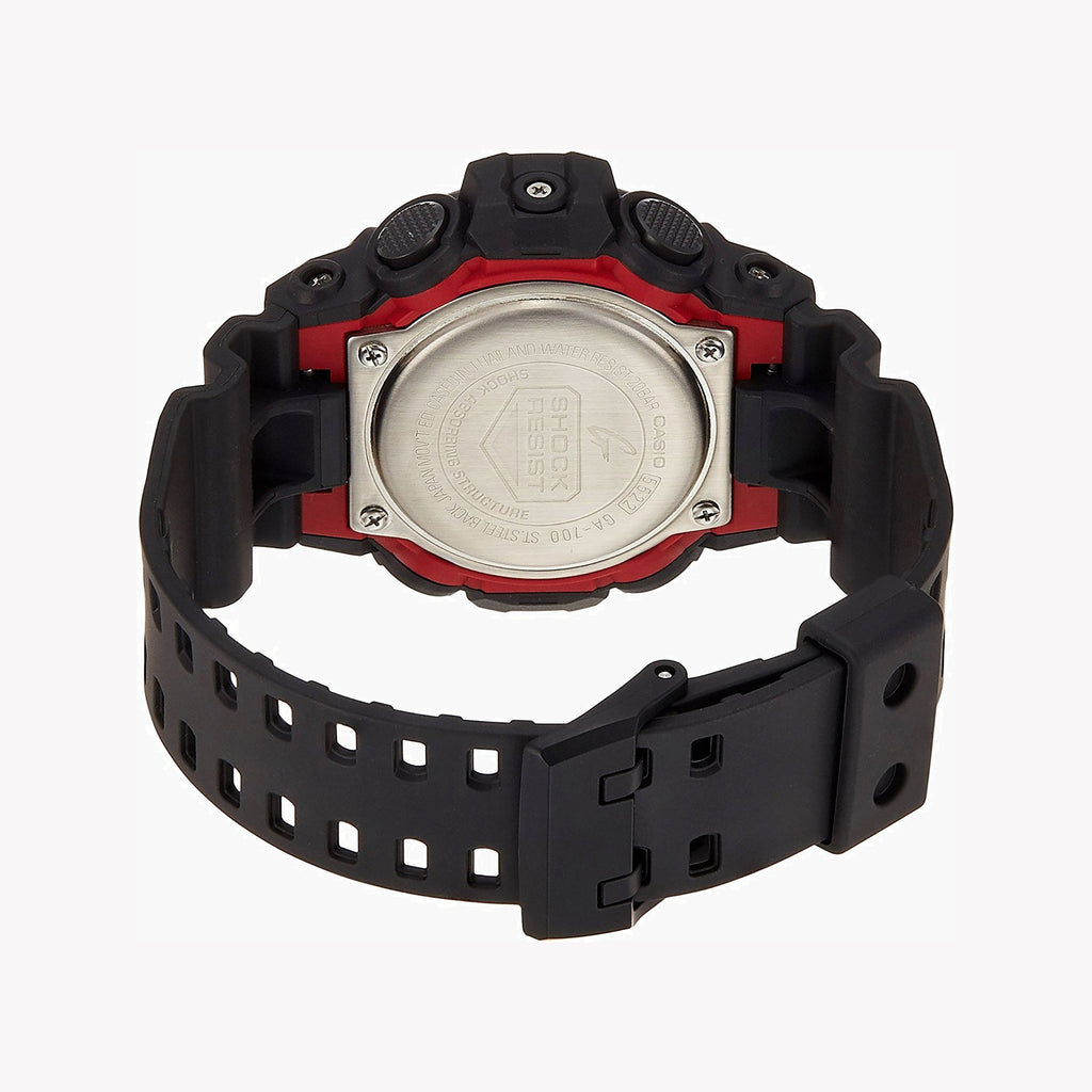CASIO G-SHOCK GA-700-1A - BOLD ADVENTURER UNISEX WATCH with black resin band and striking digital display