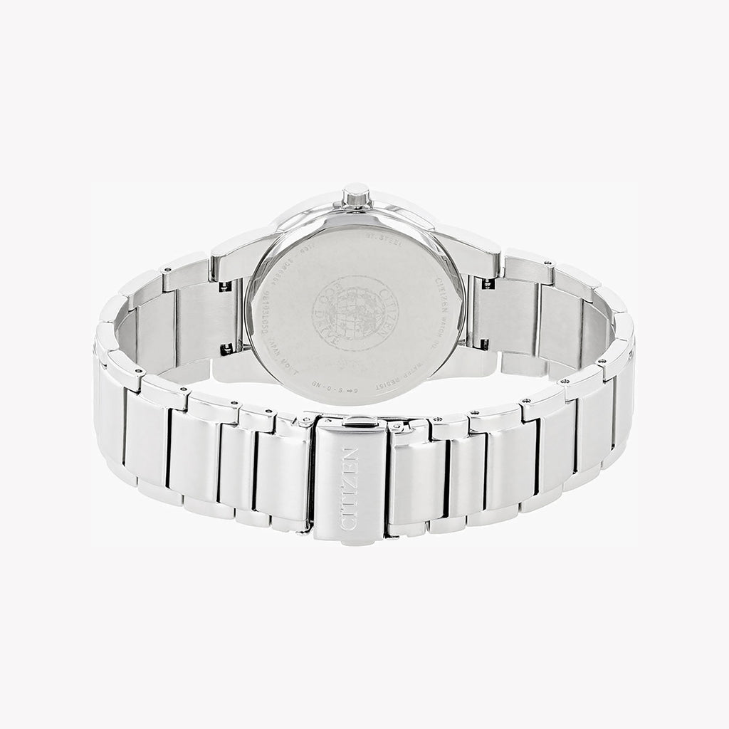 CITIZEN Eco-Drive AU1060-51E - MODERN MASTERY: Black Steel & Silver Men's Watch