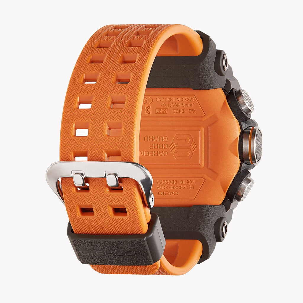 CASIO G-SHOCK GG-B100-1A9DR - ADVENTURER'S XTREME COMPANION Men's Watch with black/orange design, altimeter, and compass