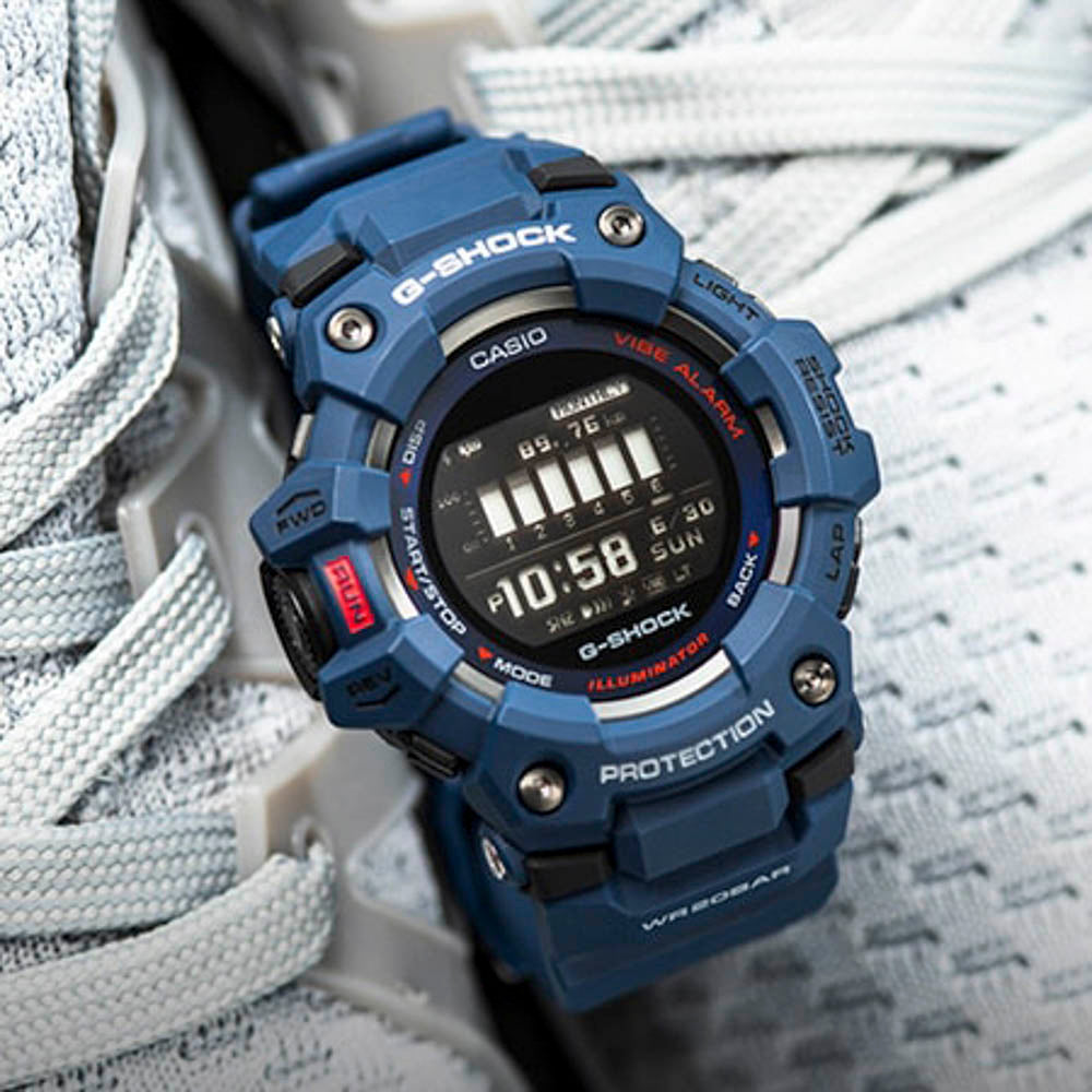 CASIO G-SHOCK GBD-100-2DR - ADVENTURE-READY MEN'S WATCH WITH BLUE RESIN BAND & SMART FITNESS TRACKING
