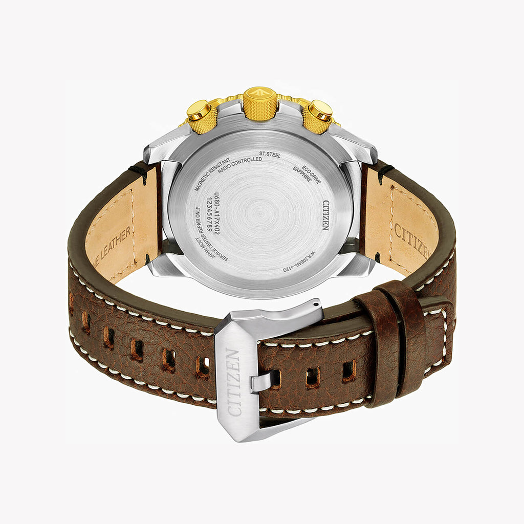 CITIZEN JY8084-17H DYNAMIC VERSATILITY - MEN'S STAINLESS STEEL WATCH WITH CALF LEATHER BAND