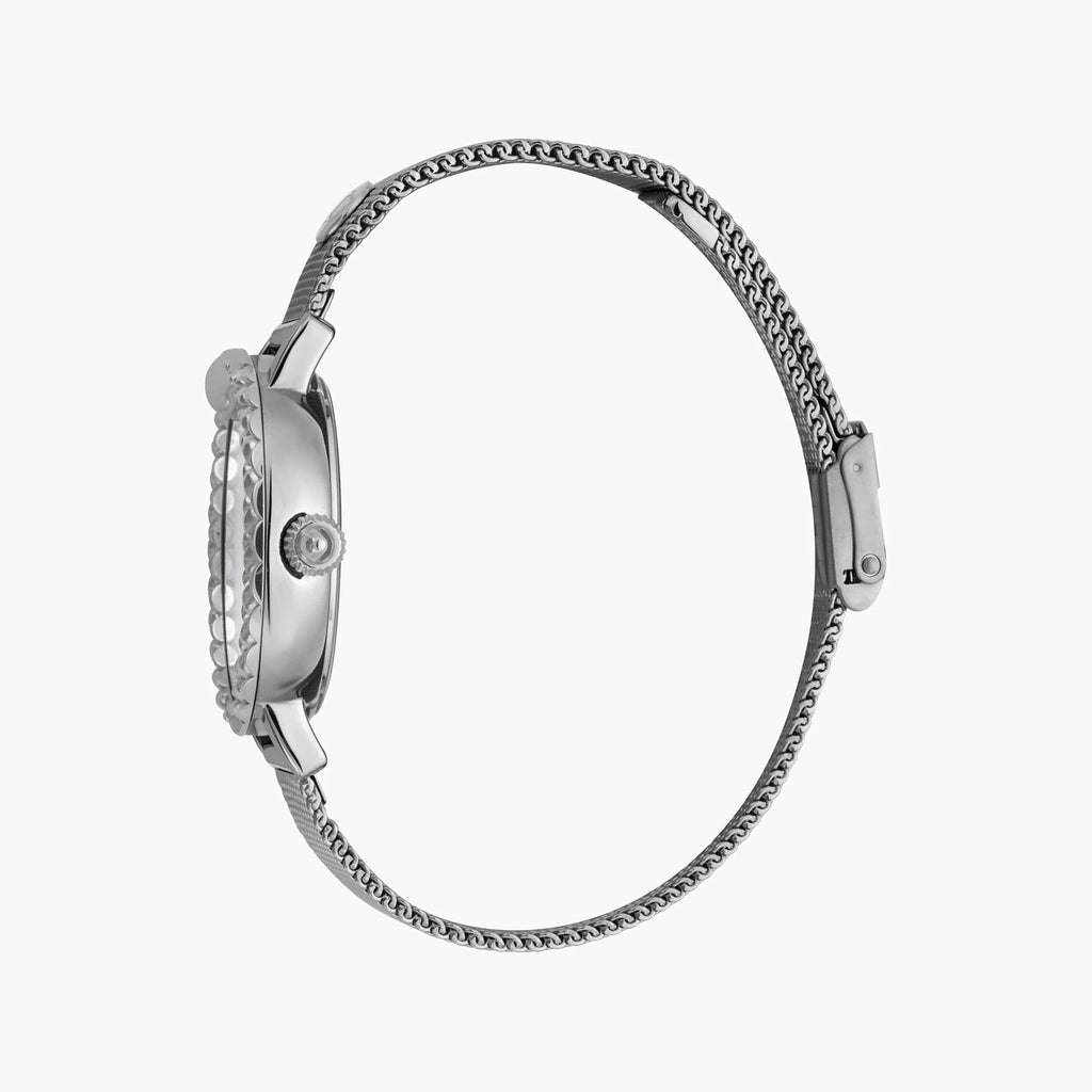 JUST CAVALLI Women's Watch with Silver Stainless Steel Case and Silver Stainless Steel Band