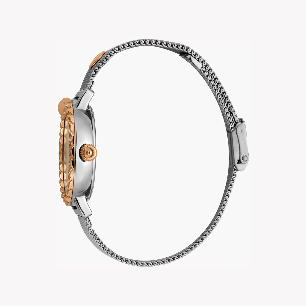 JUST CAVALLI Women's Watch with Silver Stainless Steel Case and Silver Stainless Steel Band