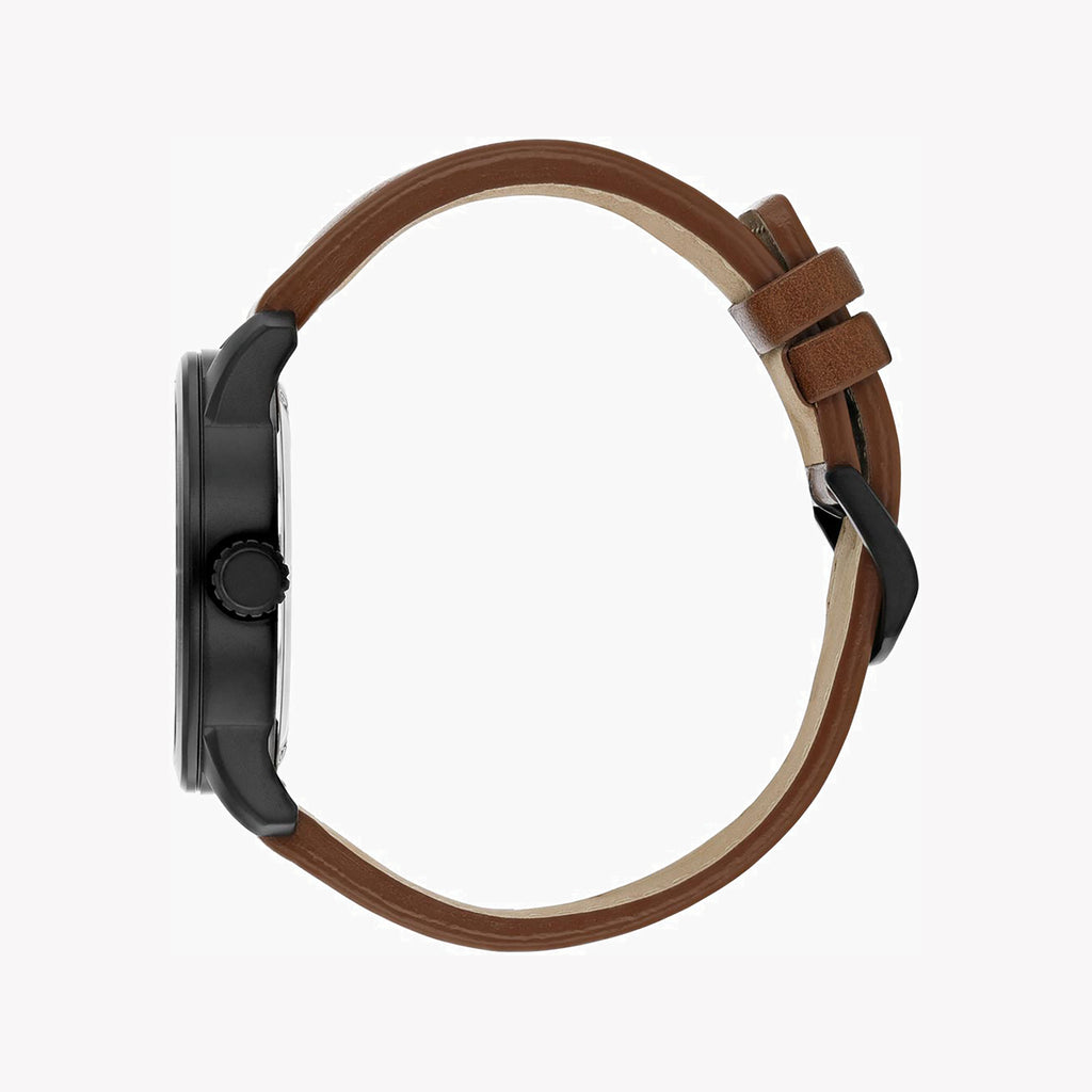 CITIZEN BM8475-26E BOLD PERFORMANCE - ELEGANT MEN'S ECO-DRIVE WATCH with Leather Band and Dark Gray Dial