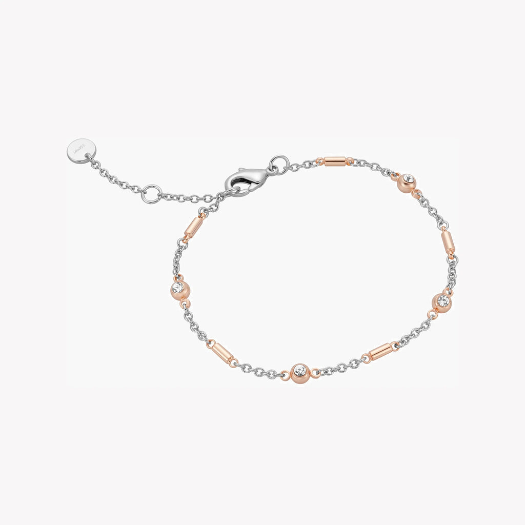 ESPRIT Women's Watch with Silver Stainless Steel Case and Silver & Rose Gold Stainless Steel Band